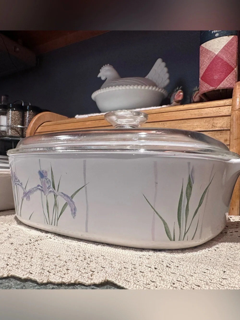 Vintage “Shadow Iris” Corningwear Dishes Set of 2